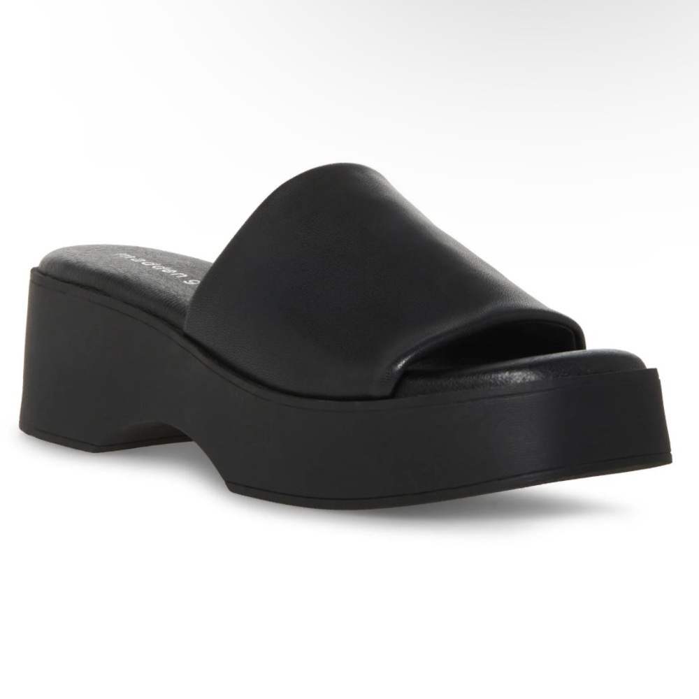 Madden Girl Black Raave Platform Sandals